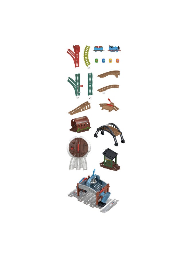 توماس آند فريندز Toy Train Playset by Fisher-Price, Load & Launch Barrel Delivery with Classic Motorized Engine & Cargo Car, 18 Feet of Track - Image 5